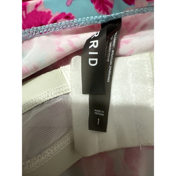 Torrid Floral Tankini Ruffle Swim Top Aqua Blue & Pink Beach Vacation Bathing Su - Picture 7 of 7